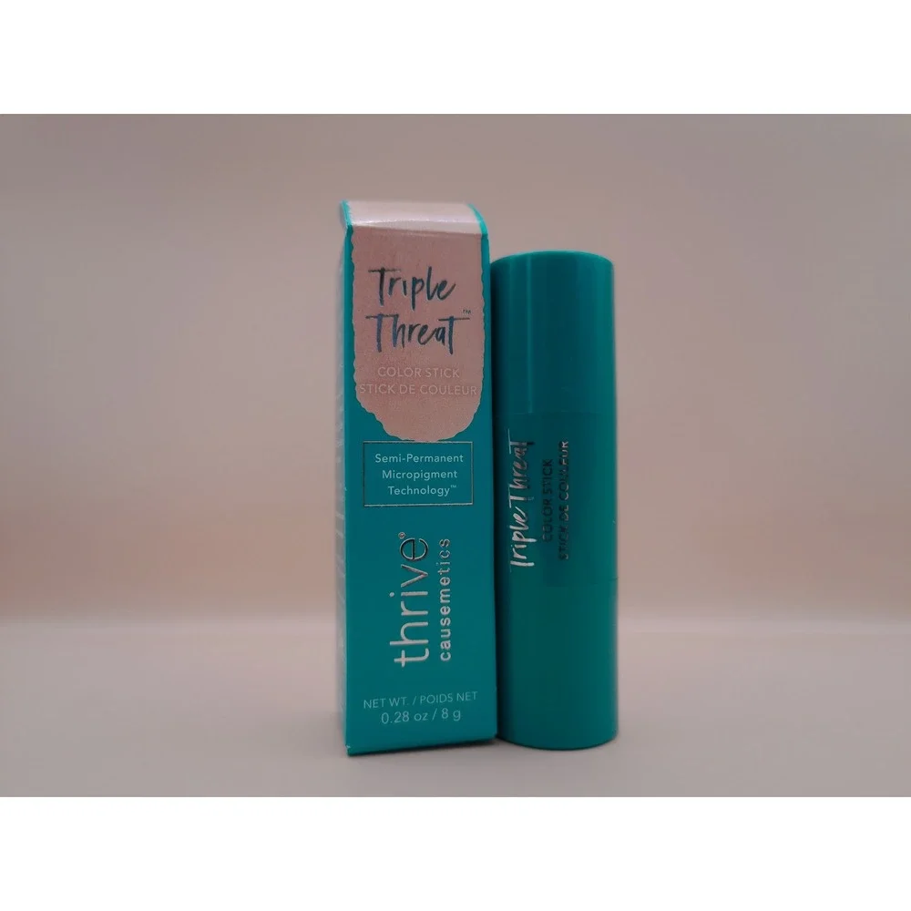 Thrive Causemetics Triple Threat Color Stick Joy Gold Shimmer Highlighter 8g NIB